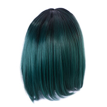 Gradient Bob Haar Cosplay Perücke Olivgrün Natürliches Aussehen