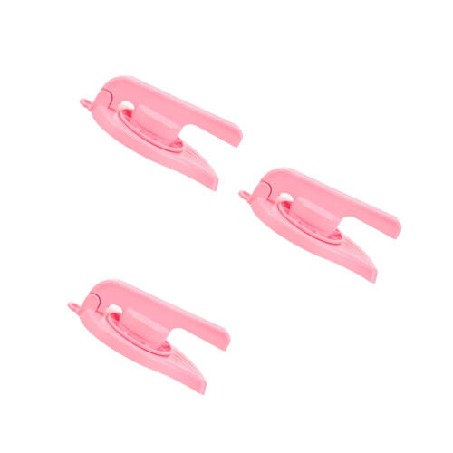 3St Dumpling Wrapper Mold Duo Met Ergonomische Hendel Roze Plastic 1