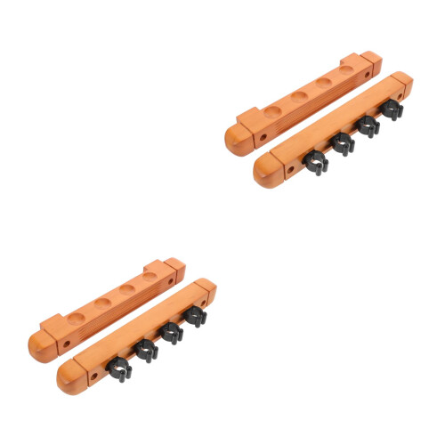 4Ud Portatacos De Billar De Madera Con Múltiples Ranuras Para Pared 2