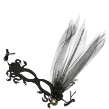 2Stk Schwarze Halbgesichts Filzmaske Mit Schlange Cosplay Party