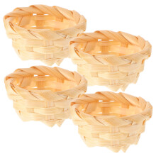 12Ud Mini Cesta En Rattan Para Decorar Casita De Muñecas
