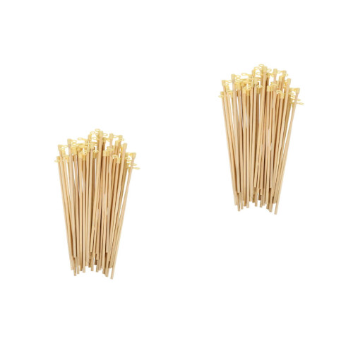 200Ud Varillas Decorativas De Bambú Beige Para Faroles DIY 2