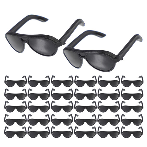 600Ud Mini Gafas Negras De Plástico Para Muñecas Uso En DIY Y 1