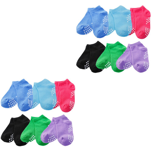 12Pares De Bebê Algodão Coloridas, Confortáveis E Duráveis 2