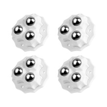 4 Stück kleine Möbelrollen, klebrige Riemenscheibe,-Weiß