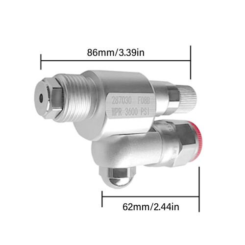 287030 Airless Sprays Adapter Joint 3600PSI Shut Down Valves 2