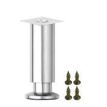 Adjustable Furniture Legs Metal Support Feet 15 to 16cm-Silver