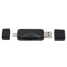 Micro SD-kaartlezer voor Lightning-apparaten, snelle gegevensoverdracht, adapter voor geheugenkaarten met dubbele sleuf, draagbare geheugenstick met