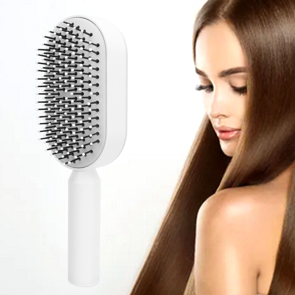 Air Cushion Massager Comb ABS Self-Cleaning Rounded Hair Brush for Scalp Massage