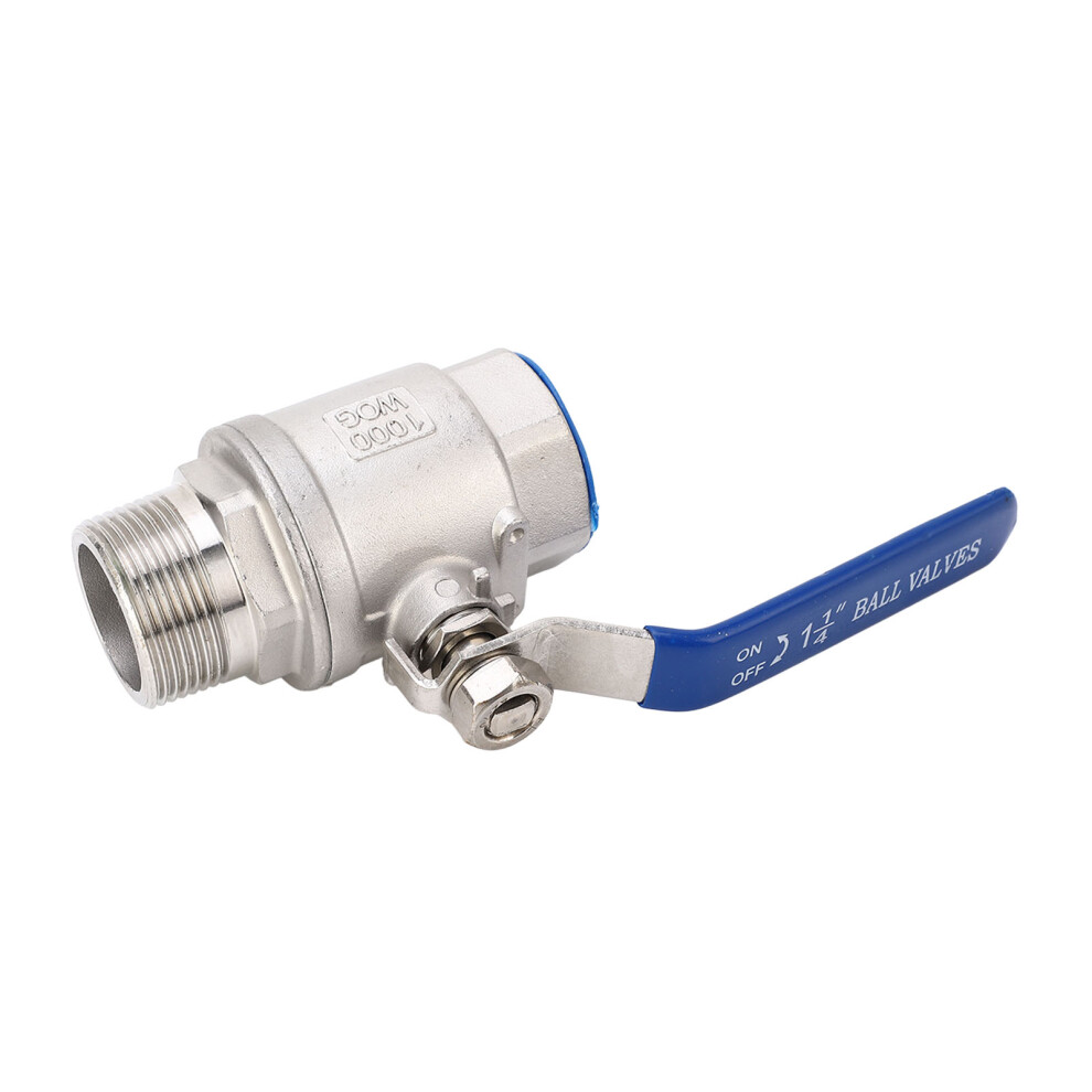 Threaded Ball Valve Dn32 1 1/4In Female X Male Npt 1000Wog For Commercial Use 4931370640298