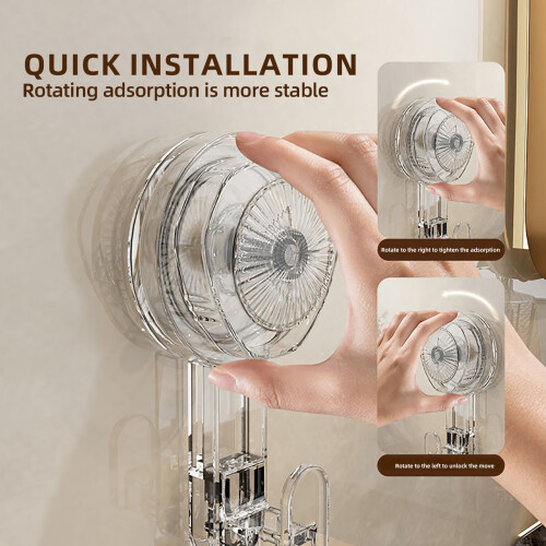 Suction Cup Towel Hook Not Drilling Required-Transparent color 2