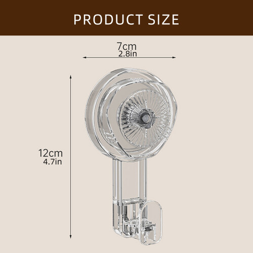 Pack of 4 Bathroom Wall Hook with Strong-Transparent gray 1