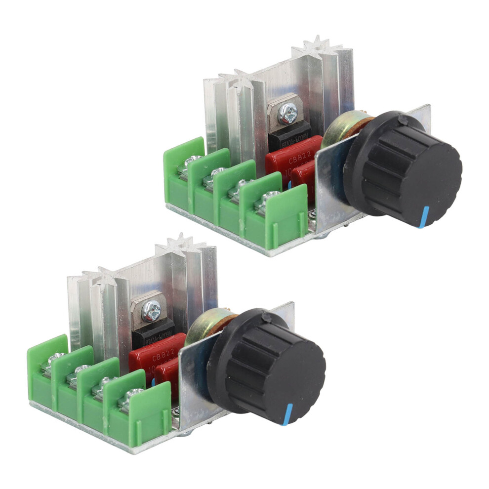 2Pcs 220V Ac Scr Voltage Regulator 2000W Adjustable Motor Speed Control Module 6911370640229