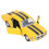 Retro Car Model 1/32 Scale Alloy Toy with Open Doors, Yellow 4