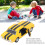 Retro Car Model 1/32 Scale Alloy Toy with Open Doors, Yellow 2