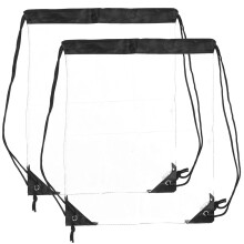 4Stk PVC Netzbeutel Klarer Kordelzug Rucksack Für Reisen