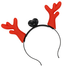 3Stk Kinder Weihnachts-Haarreifen Mit LED Rentiergeweih Rot