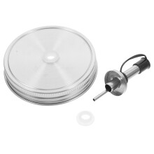 3Stk Silber Einmachglas Deckel Ausgießer Mit Silikondichtung