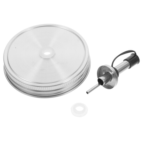 3Stk Silber Einmachglas Deckel Ausgießer Mit Silikondichtung