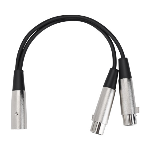 Καλώδιο XLR Y Splitter Adapter Ισορροπημένα σήματα ήχου, θηλυκό XLR σε διπλό αρσενικό XLR,