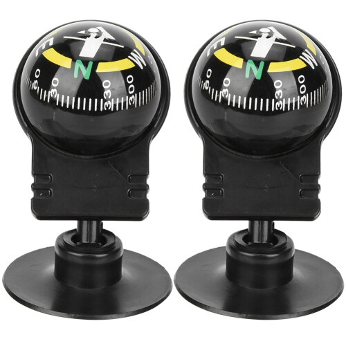 Dash Mount Navigation Tool for Automotive Direction Guide, Universal Car Accessory with Adjustable Compass Ball for Convenient and Practical
