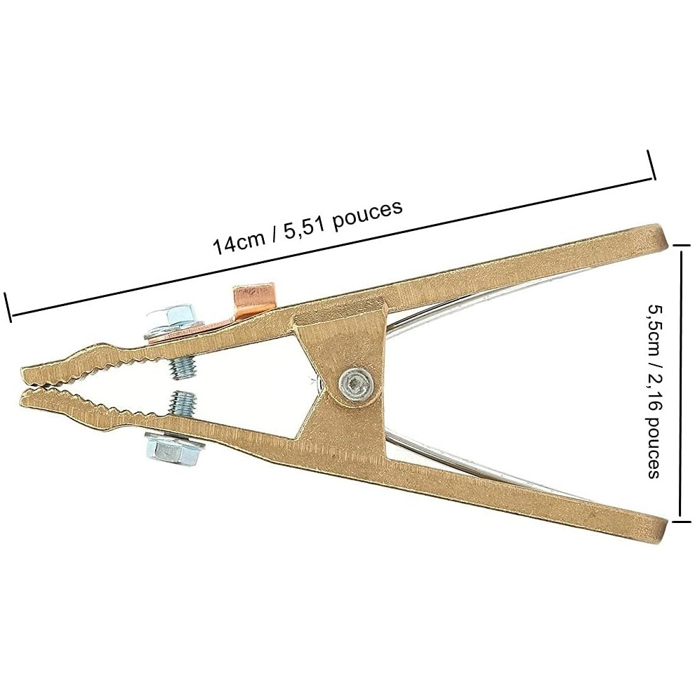 A-Shape Ground Welding Earth Clamp, Brass Welder Earth Cable Clamp For High Current Welding, Wide Jaw Design, Abrasion Resistant (A-Type Clamp) 9169997208866