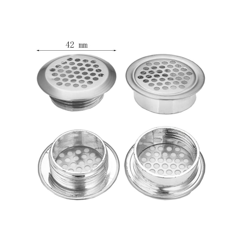 Circular Soffit Vent For Cabinets, Stainless Steel Material Air Vents Mesh Hole Louver, Easy To Install And Wide Application For Kitchen Bathroom 9169997209139