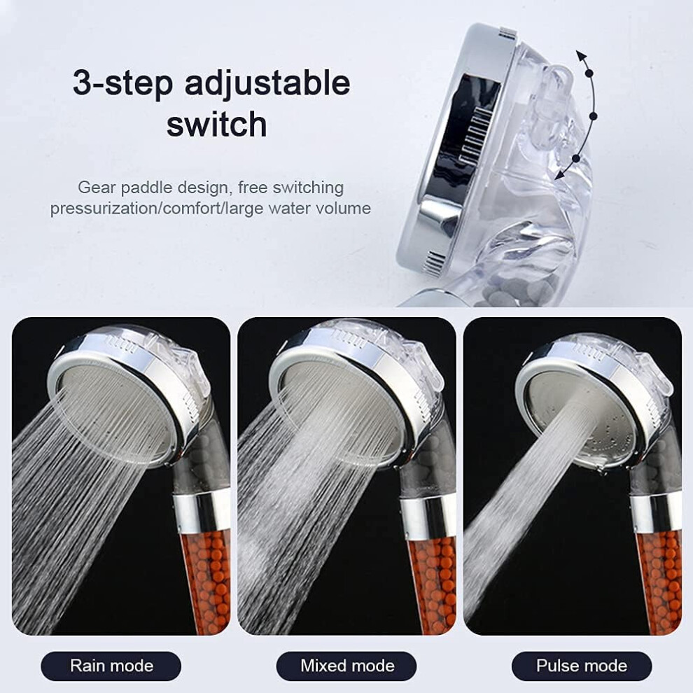 Adjustable Shower Filter Head, High Pressure Design Ionic Filter Filtration Turbo Vortex Water Saving, For Bathroom Shower Experience (Eco Friendly 9169997209627