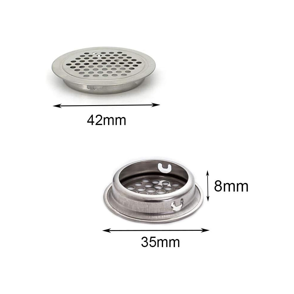 Circular Air Vents, Honeycomb Design Stainless Steel Round Vent For Cabinets, Wardrobes, Shoe Cabinets And Bookcases, Ensures Fresh Air Circulation 9169997209108