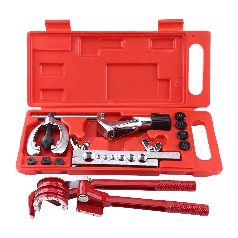 Automotive Brake Line Flaring Tool Set, Heavy Duty Precision Tools For High Pressure Systems, Professional Grade Sae 45 Degree Double Flare (11Pcs) 9340258619595