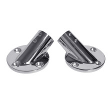 2 Stück robuste Edelstahlmaterialien, Grad-Rundrohrhalter,-22mm