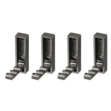 4 Stück einfache Stile Metallhaken klappbarer Wandhaken-Perlgrau