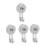 4Pcs Multifunction Suction Wall Hook Bathroom-Transparent color 1