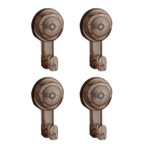 Multipurpose Bathroom Wall Suction Hook-transparent orange