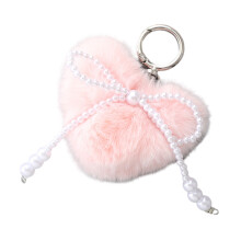 Poms Poms Schlüsselanhänger Taschenzubehör Puffball-Rosa