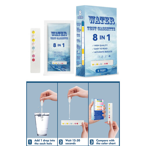 Umfangreiche Wasserteststreifen mit-Neun in einer Testreihe 2