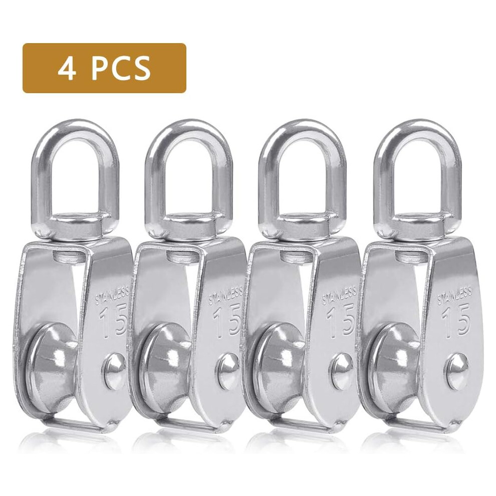 Innovative Pulley Solution, Stainless Steel 304 Single Pulley Block With Ergonomic Design, Smooth Turning Wheel Ensures Effortless Operation And Longe 9463374409298