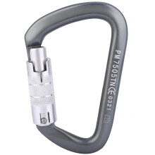 Drehverriegelnde D-förmige Kletterkarabiner aus Aluminiumlegierung, robuste Keylock-Nasenhaken mit automatischer Verriegelung für Felsklettern,