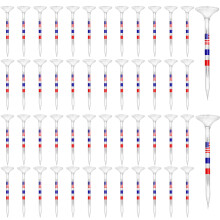 Golftees i plastik, lange golftees med 8 ben og stort kopdesign, ubrydelige tees for reduceret friktion og sidespin, holdbart design med