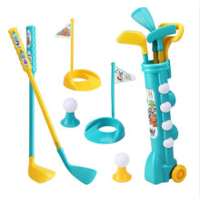 Plastic golfset voor kinderen, educatieve golfset met trolleykoffer, lichtgewicht en draagbaar, duurzame constructie, geschikt voor peuters, voor