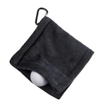 Acessório ideal para golfe: Toalha de microfibra para bolas de golfe, design 2 em 1 para uso seco e molhado, facilitando a limpeza. A membrana