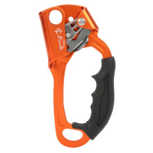High-Strength Climbing Hand Ascender, Ergonomic Rubber Handle for Comfortable Grip, Stainless Steel Cam Anti-Rust Wear Proof Ascender for Vertical