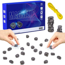 Jogo de Xadrez Magnético, Jogo de Xadrez Magnético Inovador com Corda e Bolsa de Armazenamento, Jogo de Tabuleiro de Estratégia para Crianças e