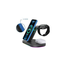 Versatile Multi-device Charging Hub, Case-friendly Design Integrated Charging Station for Samsung Galaxy Phones, Watch, Buds Pro, 15W Fast Charging