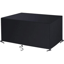 Weather Resistant Cover for Outdoor Metal Tables, Wind Resistant Adjustable Drawstring with Lock Rings and Durable Fabric Handles, Waterproof UV