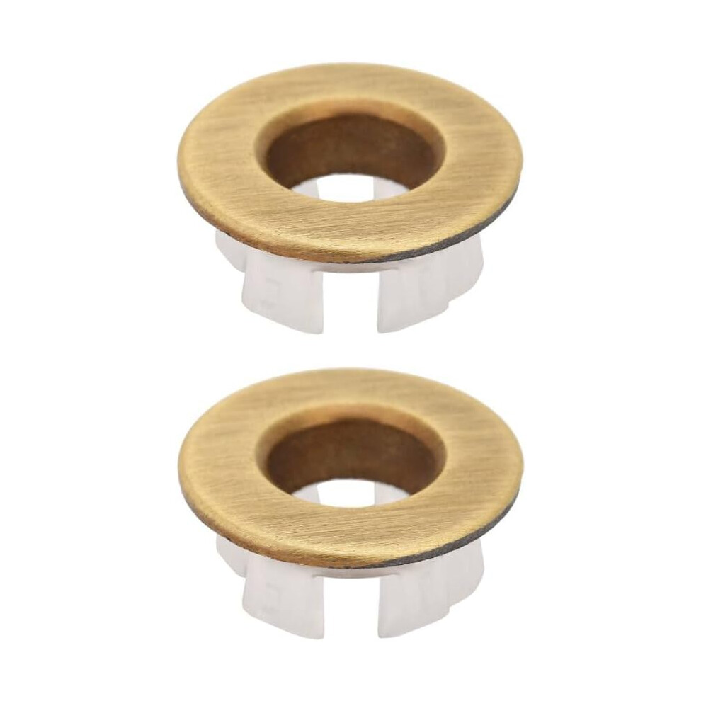 Innovative Sink Overflow Rings, Easy To Install For Kitchen Basin Drain Cover Hole Insert In Caps, Silver 9433291759226