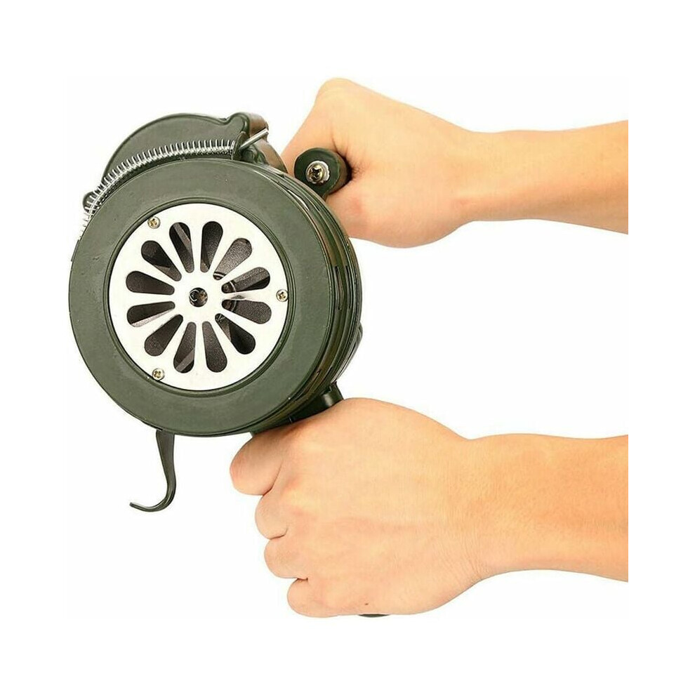 Hand Crank Operated Emergency Siren, Loud Alarm Manual Operated Metal Alarm with Adjustable Volume and Durable Construction, Waterproof Air Raid