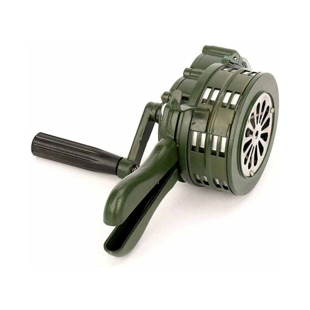 Loud Alarm with Adjustable Volume, Manual Operated Metal Alarm Featuring Emergency Safety and Portable Design, Hand Crank Operated Air Raid Siren for
