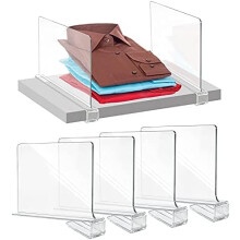 Schrankorganizer aus Acryl, individuell anpassbare Fächereinteilungen, transparenter, kristallklarer Acryl-Vertikalorganizer für den