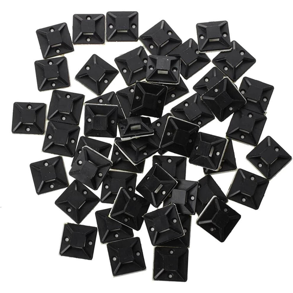 Cable Tie Mounts, Industrial Strength For Cable Management, Heavy Duty Adhesive-Backed Anchors With Pre-Punched Design, Easy Installation For Home 9169997210203
